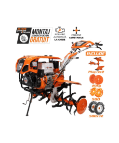 Motosapatoare RURIS 1300KS + roti cauciuc 5.00-12+plug reversibil rev2+roti metalice 500