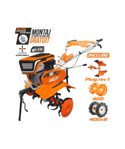 Motosapa RURIS 701KS + roti cauciuc 4.00-8 + plug reversibil rev1 + roti metalice 400 fara manicot