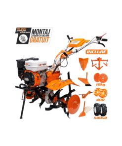 Motosapatoare RURIS 731ACC1 + roti cauciuc 5.00-8+rarita+plug+adaptor+dispozitiv scos cartofi+roti metalice 400 fara manicot+cultivator