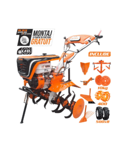 Motosapatoare RURIS 732ACC + roti cauciuc 5.00-8+rarita+plug+adaptor+dispozitiv scos cartofi+roti metalice 400 fara manicot+cultivator+set contragreutati 10kg