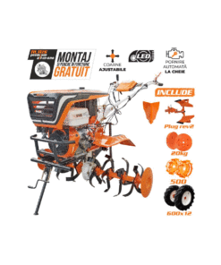 Motosapatoare RURIS 918ACC + roti cauciuc 6.00-12+rarita+plug reversibil rev2+roti metalice 500