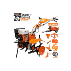 Motosapatoare Ruris 731acc3, 8.5 CP, roti cauciuc 5.00-8, rarita, plug, adaptor, dispozitiv scos cartofi, roti metalice 400 fara manicot, cultivator, set contragreutati 10kg, remorca ruris 550s