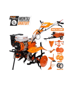 Motosapatoare Ruris 731acc3, 8.5 CP, roti cauciuc 5.00-8, rarita, plug, adaptor, dispozitiv scos cartofi, roti metalice 400 fara manicot, cultivator, set contragreutati 10kg, remorca ruris 550s