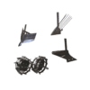 Pachet de accesorii motocultor, plug de arat, plug de bilonat, plug de scos cartofi, roti metalice 4.00-8