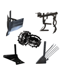 Pachet Accesorii Plug Arat + Plug Bilonat + Plug Cartofi + Cultivator + Roti metalice 4.00-8  (tija Scurta,fara Tub Hexagonal)