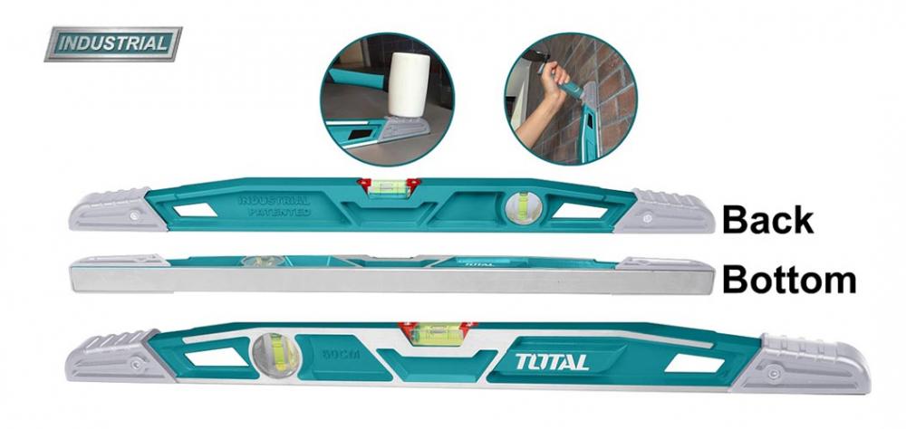 TOTAL - NIVELA CU BULA - ZIDARIE - 60CM - REZISTENTA LA SOCURI (INDUSTRIAL)