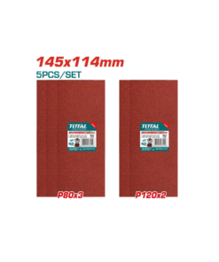 TOTAL - SET 5 BUC HARTIE ABRAZIVA PENTRU SLEFUITOR145x114mm