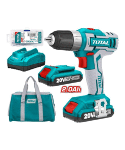 TOTAL - MASINA DE GAURIT CU ACUMULATOR 20V-2.0AH LI-ION (2 ACUMULATORI + 50 ACCESORII) (INDUSTRIAL)