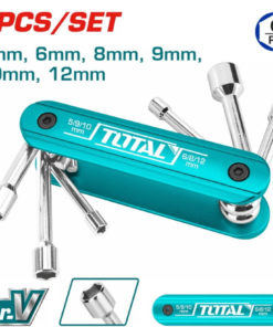 TOTAL - SET 6 BUC CHEI TUBULARE CU MANER, 5mm, 6mm, 8mm, 9mm, 10mm, 12mm