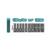 TOTAL - SET 10 BUC TUBULARE LUNGI DE IMPACT 78MM CRMO, 1/2", 10,12,13,14,15,17,19,21,22,24