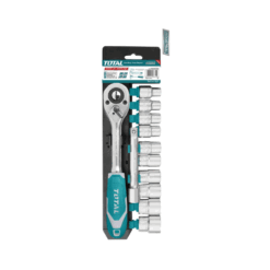 TOTAL - TRUSA DE CHEI TUBULARE 1/2 CU ANTRENOR 12PIESE (INDUSTRIAL)