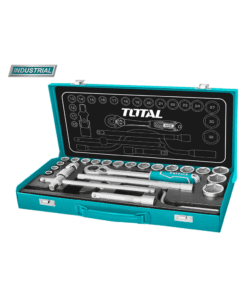TOTAL - TRUSA DE CHEI TUBULARE 1/2 CU ANTRENOR 24PIESE (INDUSTRIAL)