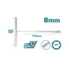 TOTAL - CHEIE TUBULARA CU MANER IN T - 8MM, 200X310MM (INDUSTRIAL)