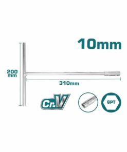 TOTAL - CHEIE TUBULARA CU MANER IN T - 10MM, 200X310MM (INDUSTRIAL)