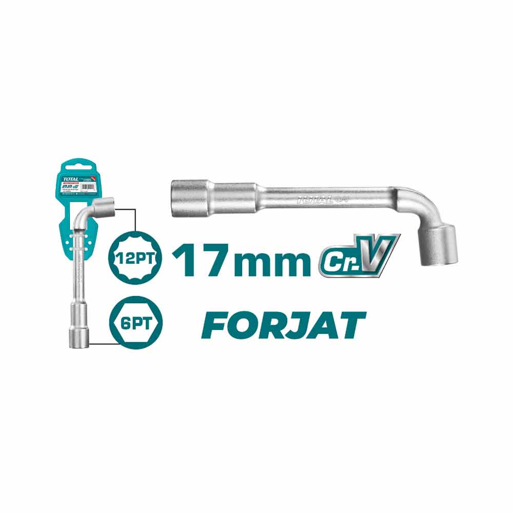 TOTAL - CHEIE TUBULARA TIP L - 17MM (INDUSTRIAL)