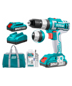 TOTAL - MASINA DE GAURIT CU PERCUTIE SI ACUMULATOR20V-2.0AH LI-ION (2 ACUMULATORI + 50 ACCESORII) (