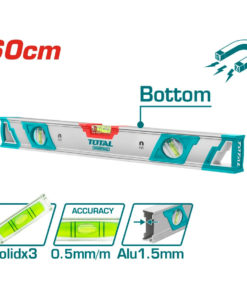 TOTAL - NIVELA MAGNETICA CU BULA - 60CM - PRECIZIE0.5MM (INDUSTRIAL)