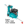 TOTAL - MASINA DE DEBITAT BETON/ASFALT 13CP, 120KG, ADANCIME MAX 14CM, DIAMETRU DISC 30-45 CM