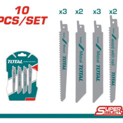 TOTAL - SET LAME FIERASTRAU SABIE PENTRU LEMN SI METAL 150MM,  200MM - 10 BUC