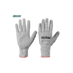 TOTAL - MANUSI DE PROTECTIE - PU + HPPE + TEXTIL -REZISTENTE LA TAIERE - XL (INDUSTRIAL)