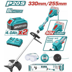 TOTAL - MOTOCOASA LI-ION SI TRIMMER 40V (INCLUDE 2BATERII, 1 INCARCATOR)
