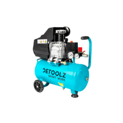 Compresor Detoolz 24L cu ulei, 1500 W, debit 160L/min, 8 bar, 2 prize de aer