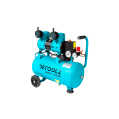 Compresor Detoolz 24L fara ulei, 1500 W, debit 154L/min, 8 bar, 2 prize de aer