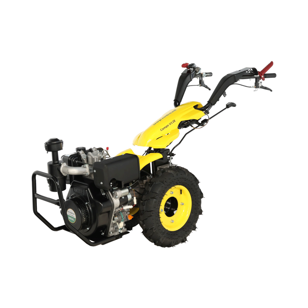 ProGARDEN Campo U12E motocultor multifunctional 12CP, diesel, pornire electrica, 3+2 viteze, reductor
